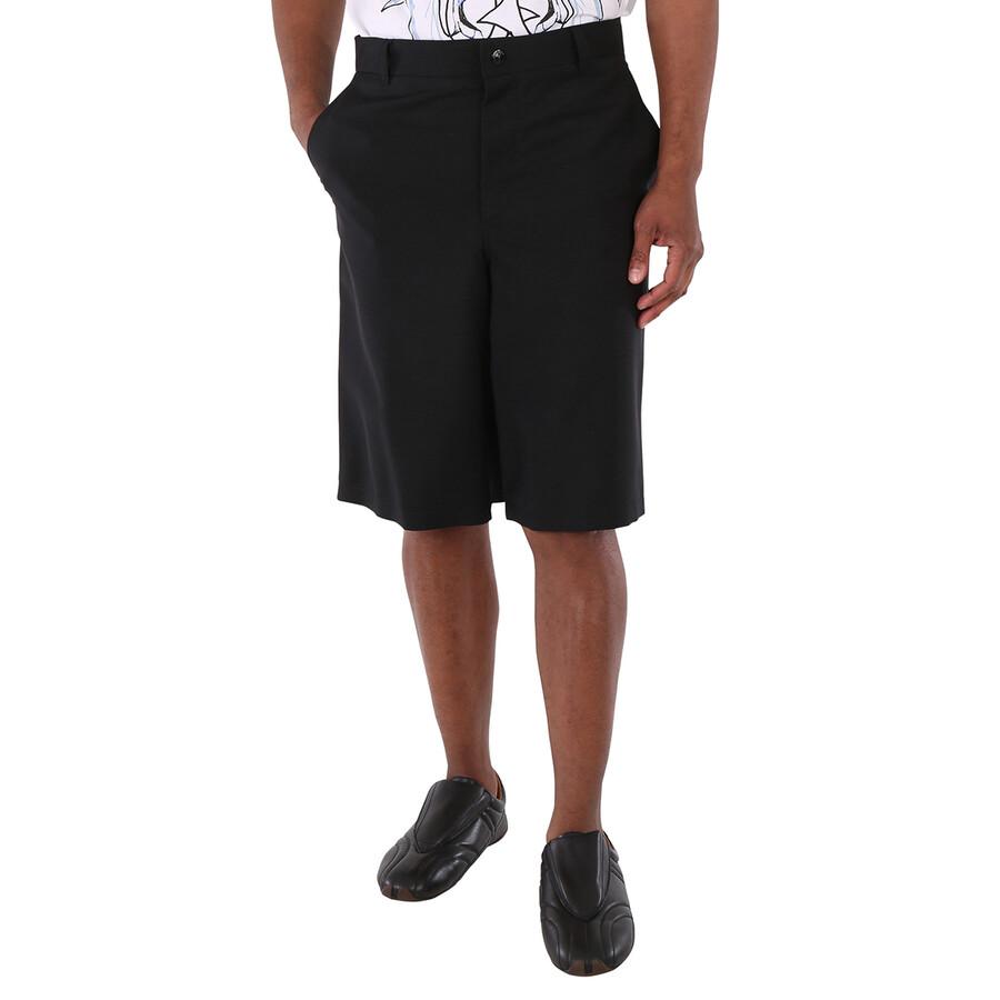 Burberry Men's Black Cut-Out Detail Tailored Shorts