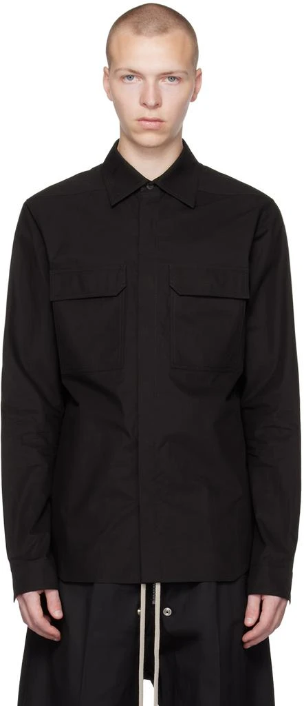 Rick Owens Black Work Shirt 1