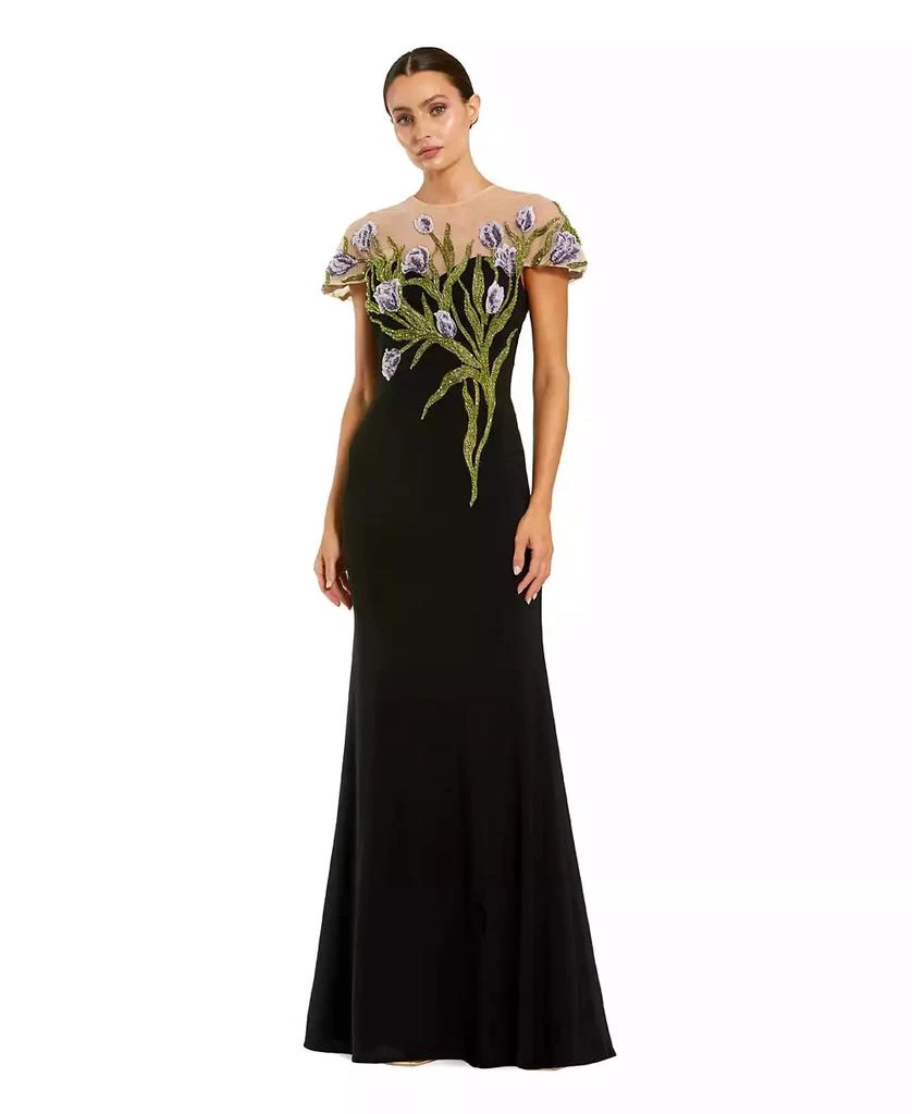 Mac Duggal Women's Long Sleeve Sequin Column Gown with Side Knot - Dresses  & Skirts - Compare Prices from 9+ Stores - Free Shipping - BeyondStyle