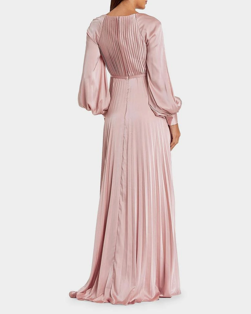 Mac Duggal Pleated A-Line Satin Charmeuse Gown 3