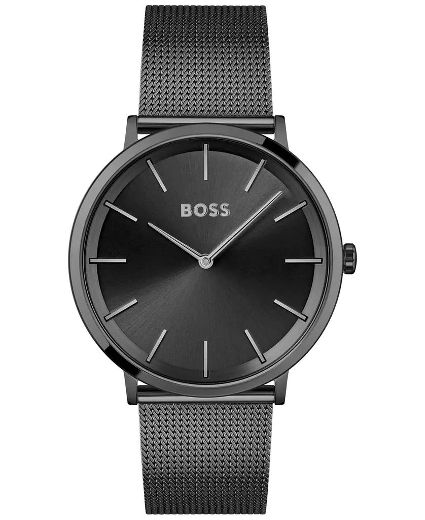 Hugo Boss Men's Skyliner Black Stainless Steel Mesh Bracelet Watch 40mm 1