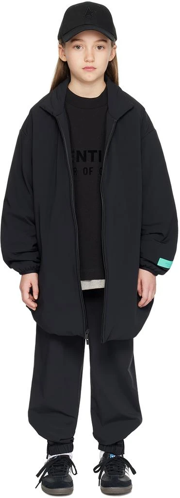 Essentials Kids Black High Neck Jacket 1