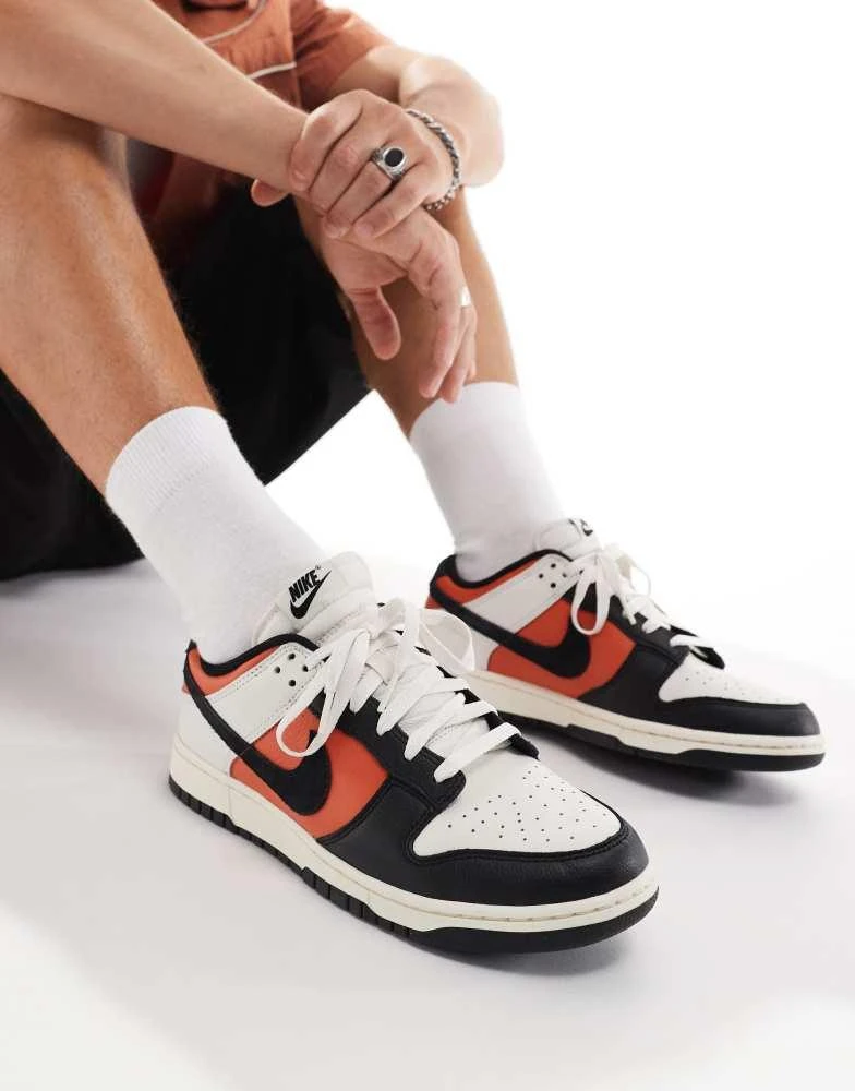 NIKE Nike Dunk Low Retro halloween trainers in white, orange and black 3