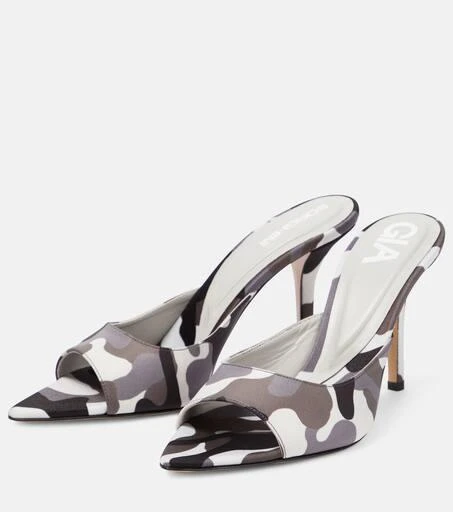 GIA BORGHINI Perni 04 Uni camouflage mules 5