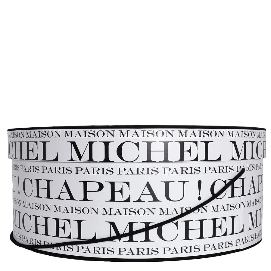 MAISON MICHEL White Recyclable Black Short Hat Box 2