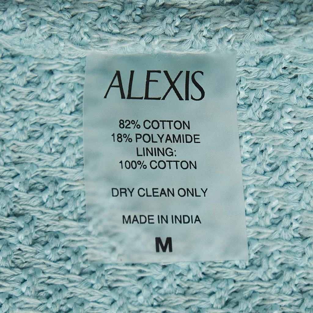 Alexis  Alexis Blue Cotton Crochet Shirt and Kiana Pants Set M/S 5
