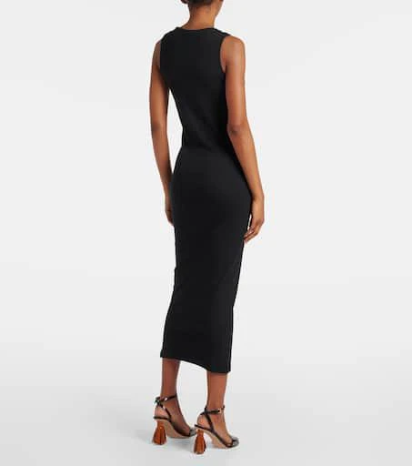 JW Anderson Logo embroidery cotton jersey maxi dress 3