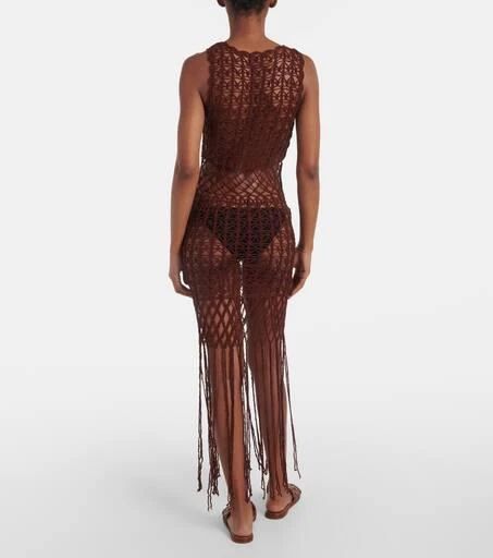 ANNA KOSTUROVA Fringed cotton minidress 3