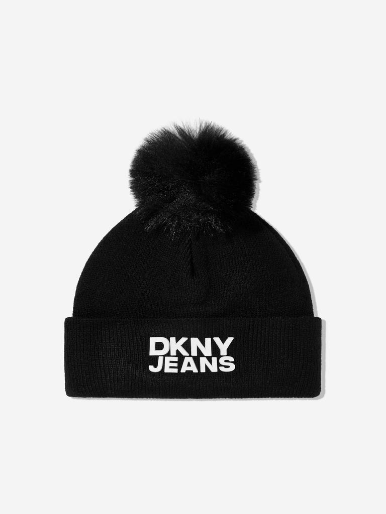 DKNY DKNY Baby Pom Pom Knitted Hat and Socks Set in Black