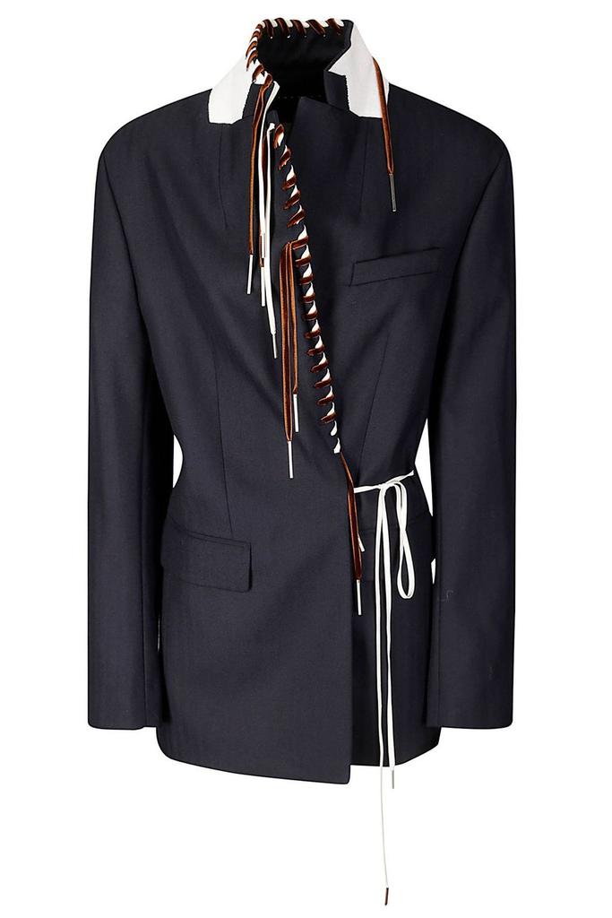 Shop Dries Van Noten Tie-Fastened Tailored Blazer on Sale at