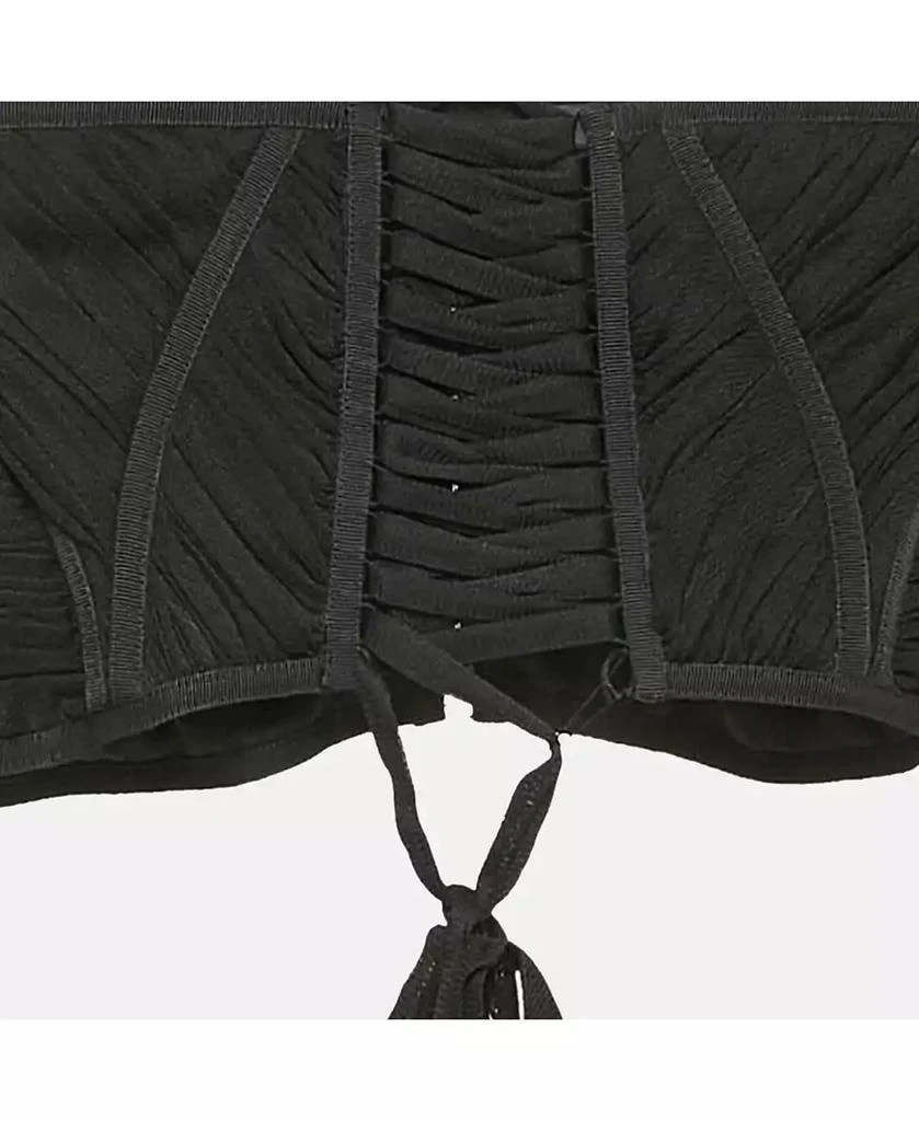 Pre-Owned Dolce 
Gabbana Women
s Black Tulle Lace-Up Corset Top 6