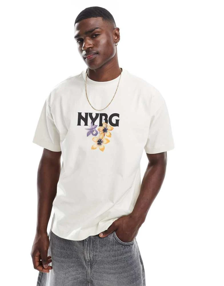 Cotton:On Cotton On boxy fit t-shirt with new york graphic in cream 2