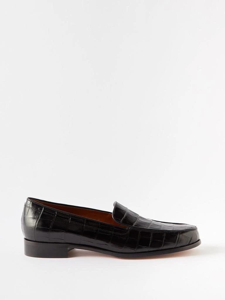 Emme Parsons Danielle croc-effect leather loafers 1