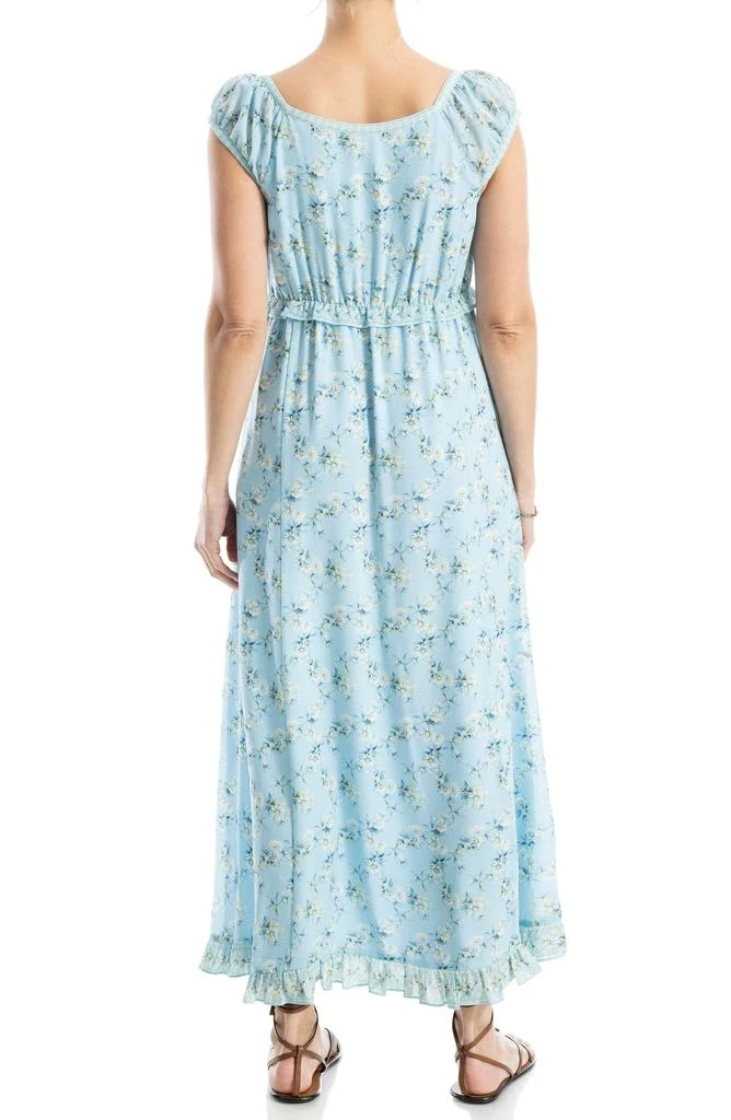 chinese dress ladies Max Studio Women's Tie Strap Smocked Bodice Floral Print Maxi Dress – Letay  Store main image 1