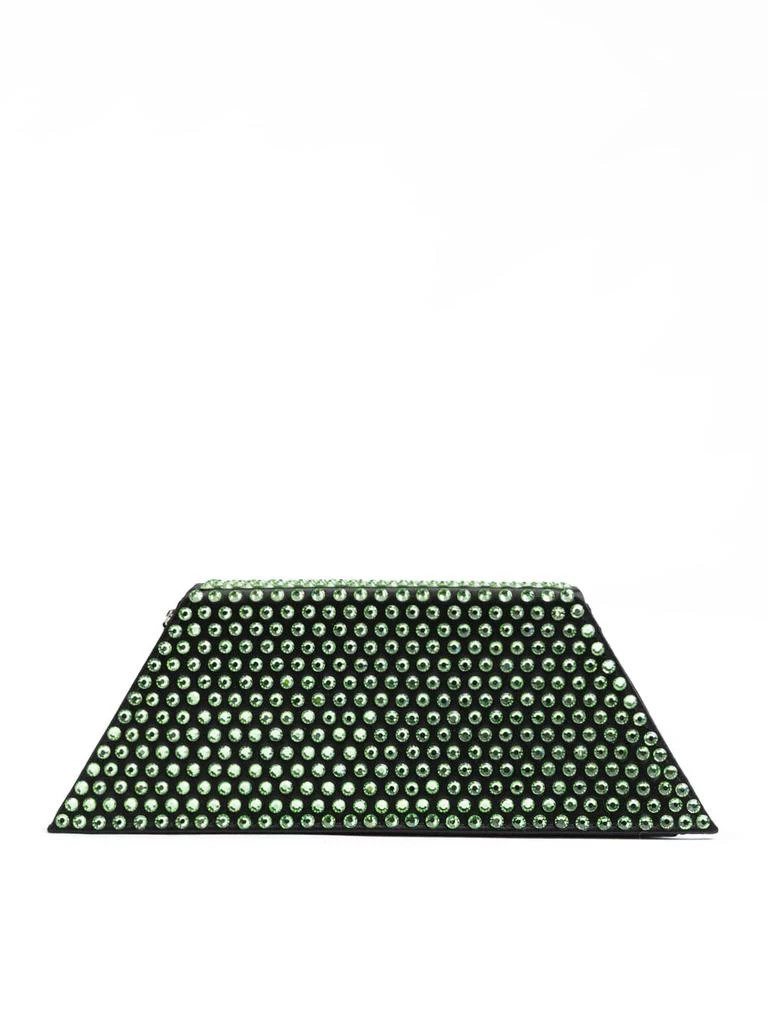 Amina Muaddi Mini Satin And Crystals Shoulder Women
s Bag (Pre-Owned)