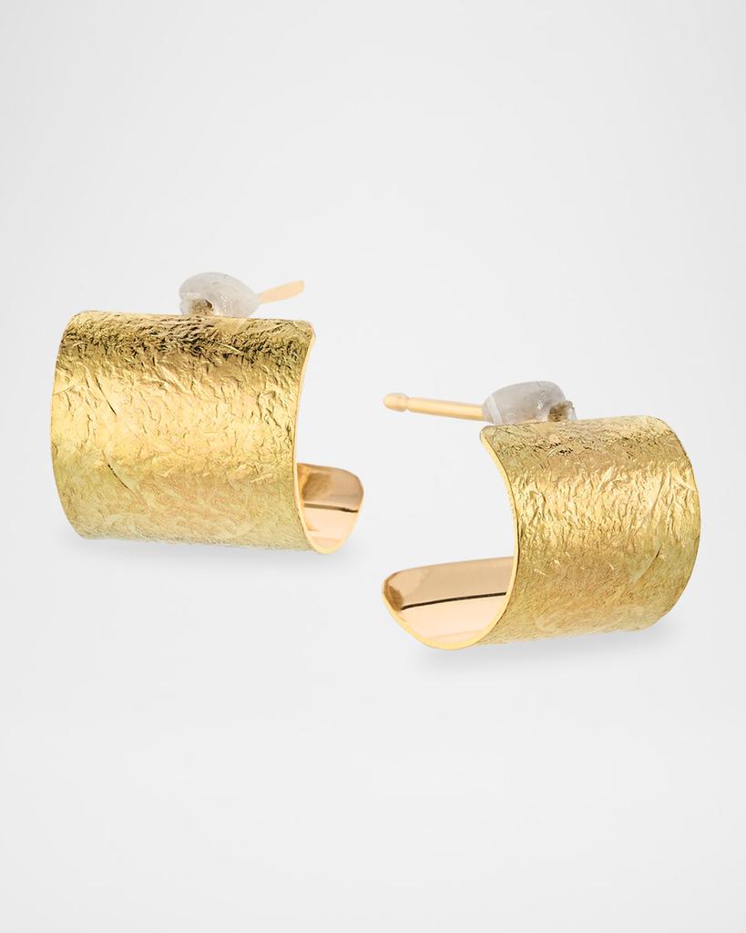 POPPY FINCH 14K Yellow Gold Foil Huggie Earrings
