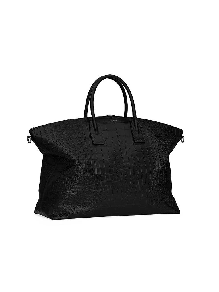 Yves Saint Laurent Giant Bowling Bag in Crocodile-Embossed Leather 3