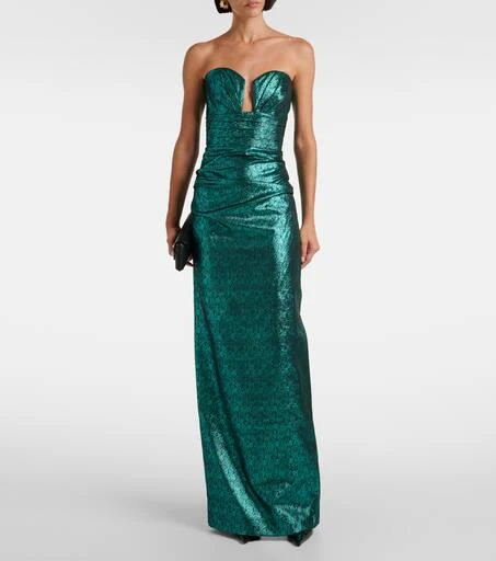 REBECCA VALLANCE Elsie off-shoulder gown 2