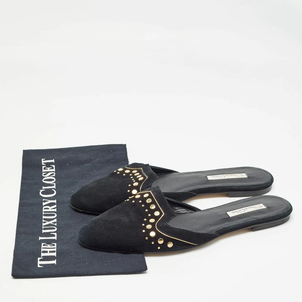 Oscar de la Renta Oscar de la Renta Black Suede Studded Flat Mules Size 41 9