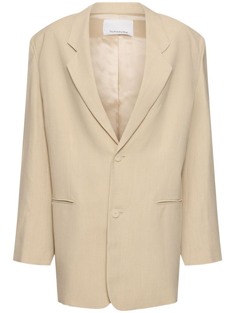 The Frankie Shop Aiden Linen & Viscose Blazer