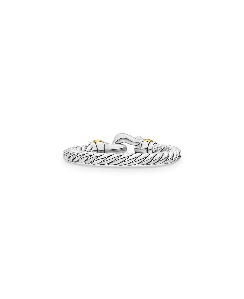David Yurman Petite Buckle Ring with 18K Yellow Gold 5