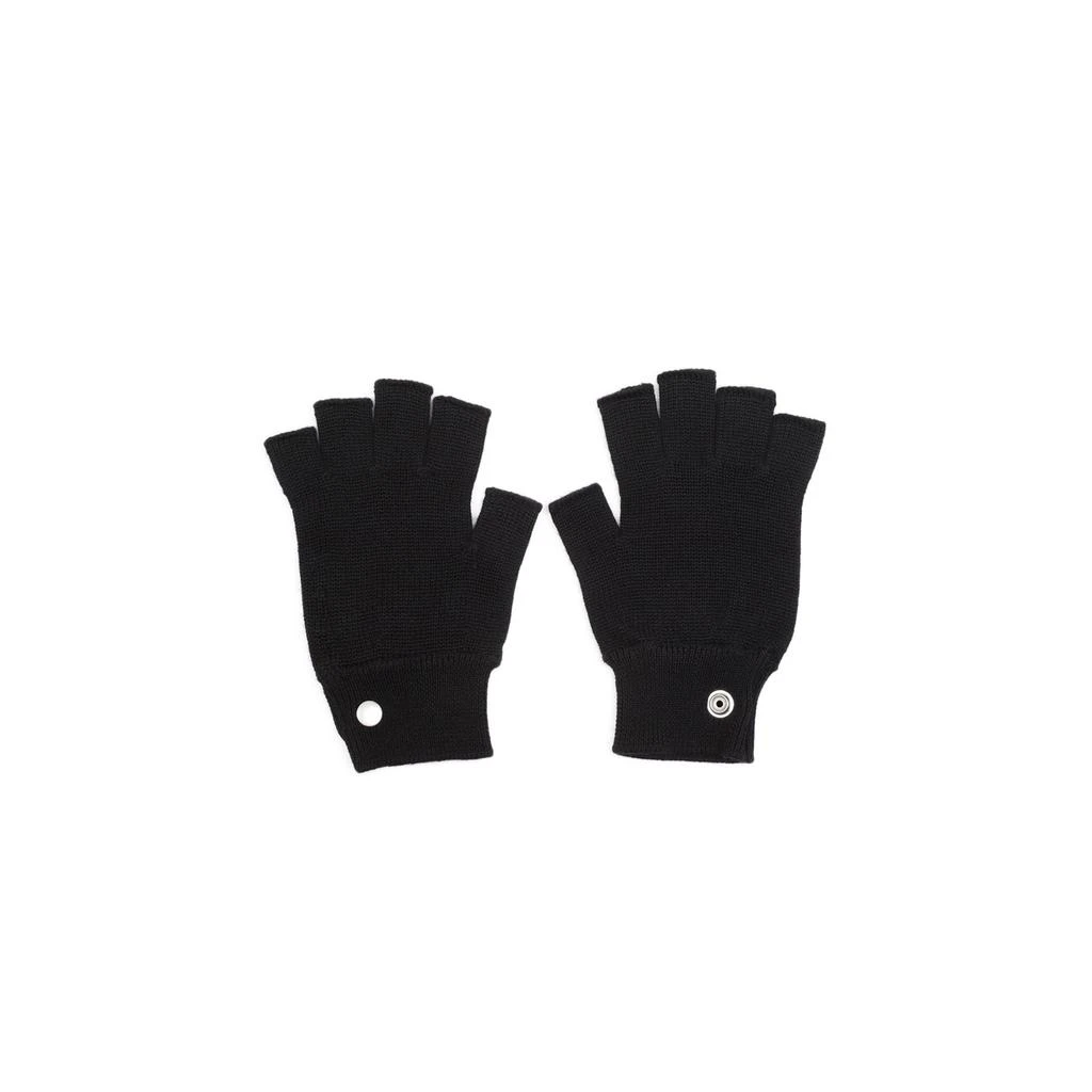 Rick Owens Rick Owens Press-Stud Detailed Fingerless Gloves 1