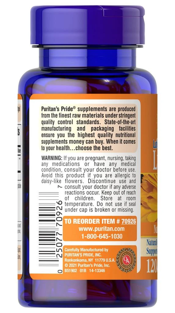 Puritan's Pride Lutein 40 mg with Zeaxanthin 120 Softgels 5