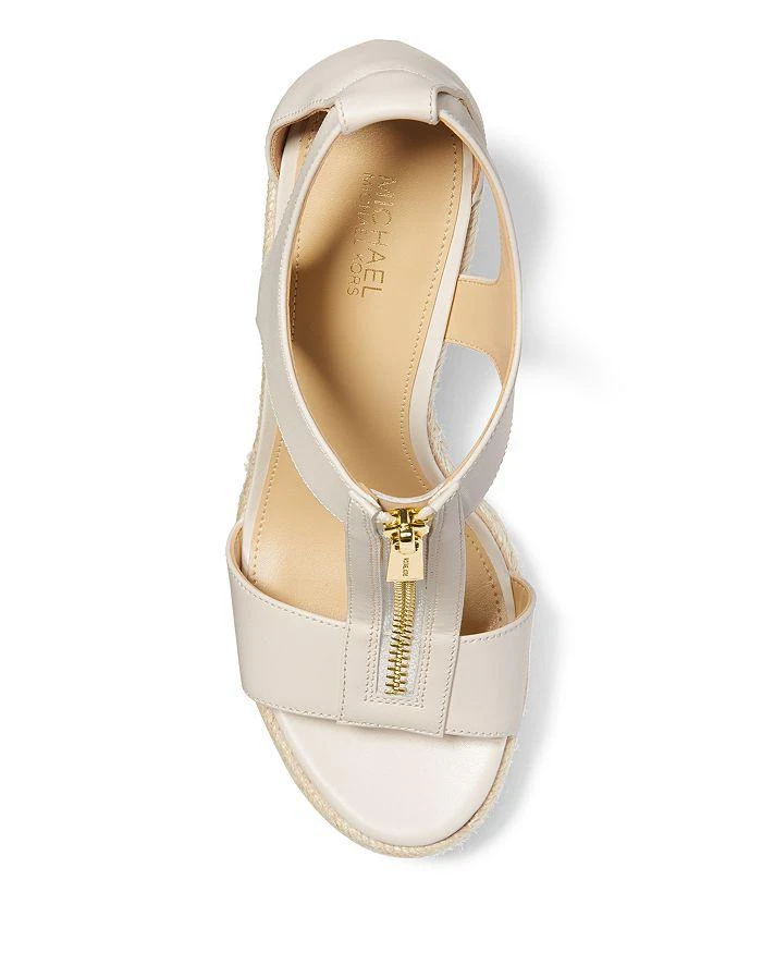 Michael Kors Women's Berkley Front Zip Espadrille Wedge Heel Platform Sandals 3