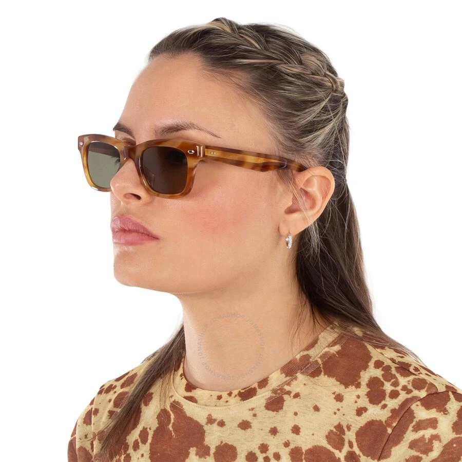 GARRETT LEIGHT Garrett Leight GROVE SUN Green Rectangular Sunglasses 2143 EMT/GRN 48 2