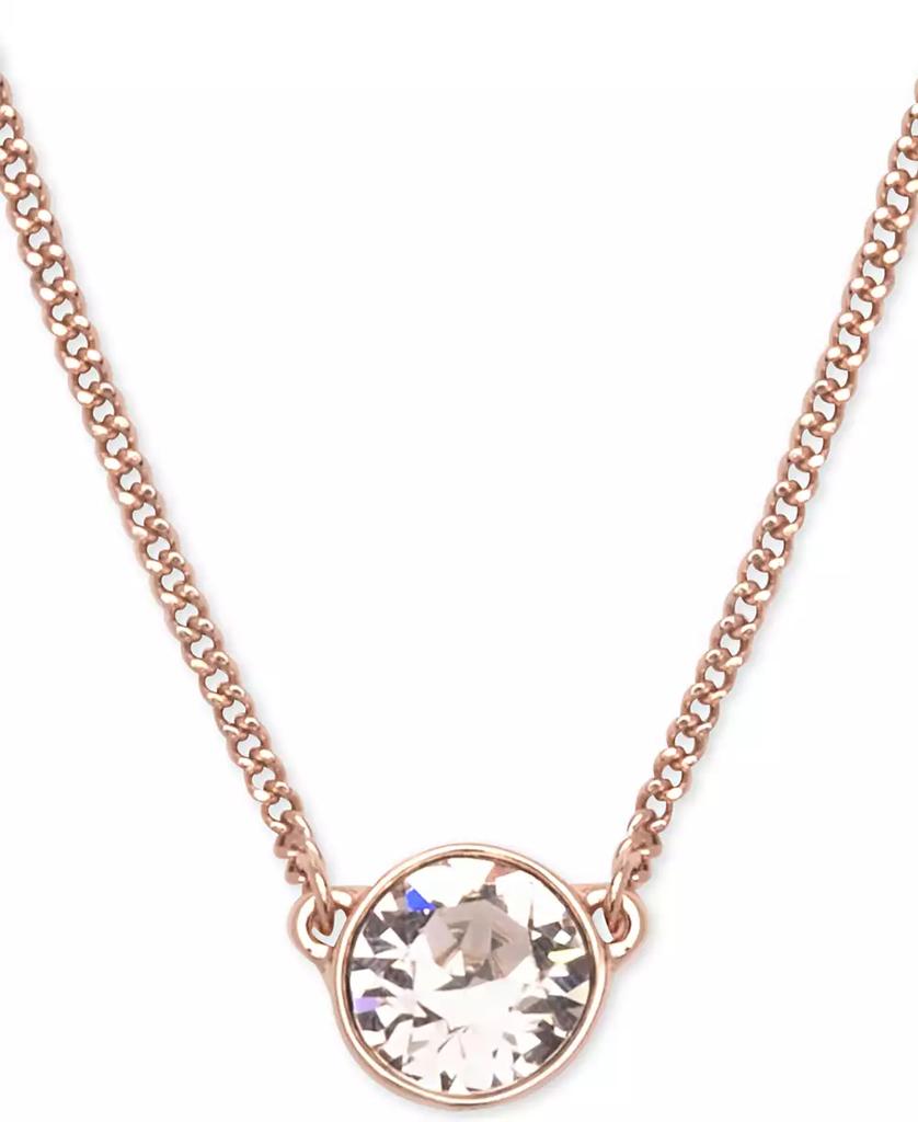 Givenchy Rose Gold-Tone Crystal high quality Necklace, 16