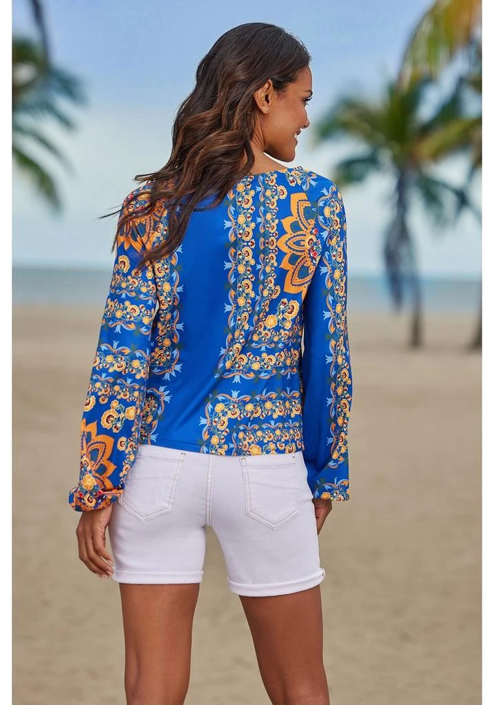 LASCANA Women
s Printed Keyhole Top 2