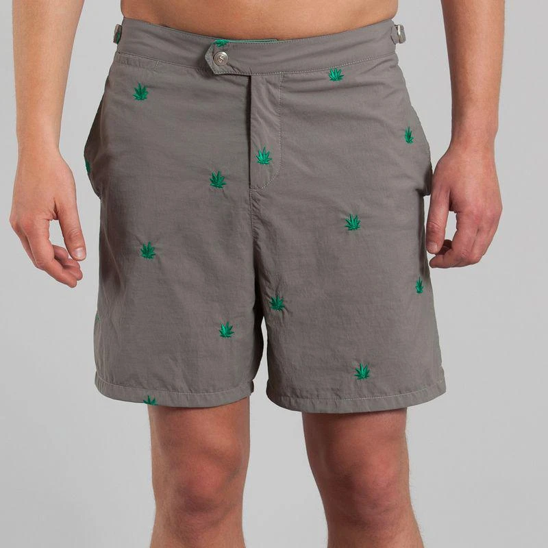 Swim-ology Leaves Ipa Swim Shorts Grey SWIM-OLOGY 1