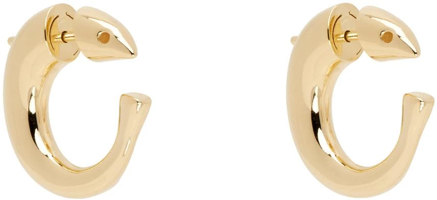 Bottega Veneta Gold Hoop Earrings 2