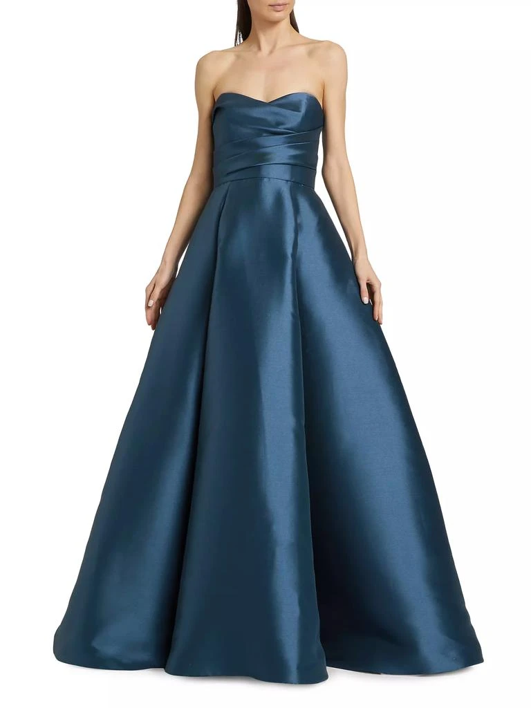 Amsale Strapless Mikado Satin Gown 3