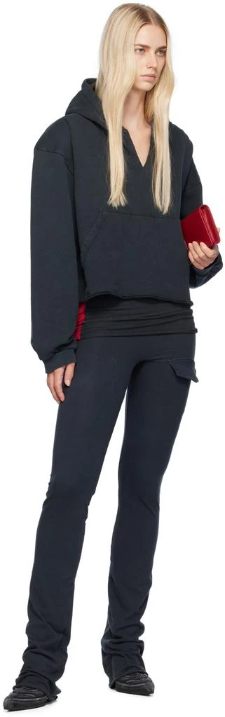 GREG ROSS SSENSE Exclusive Black V-Neck Hoodie 4