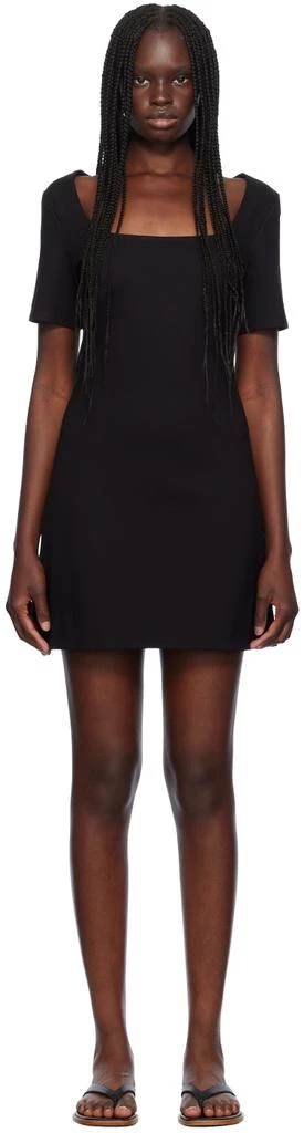 staud black dress ZOEY Embellished Boucle Tulip Mini Dress in Beige main image 1