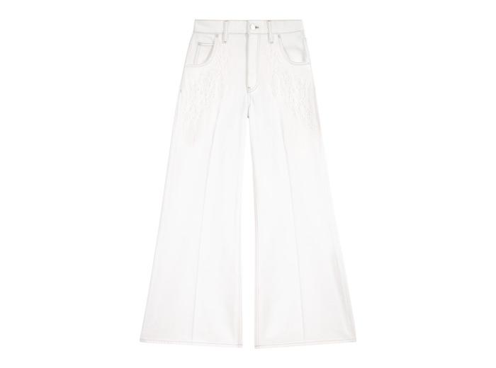 Maje Jean large taille haute brodé