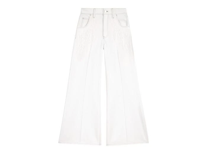 Maje Jean large taille haute brodé 1