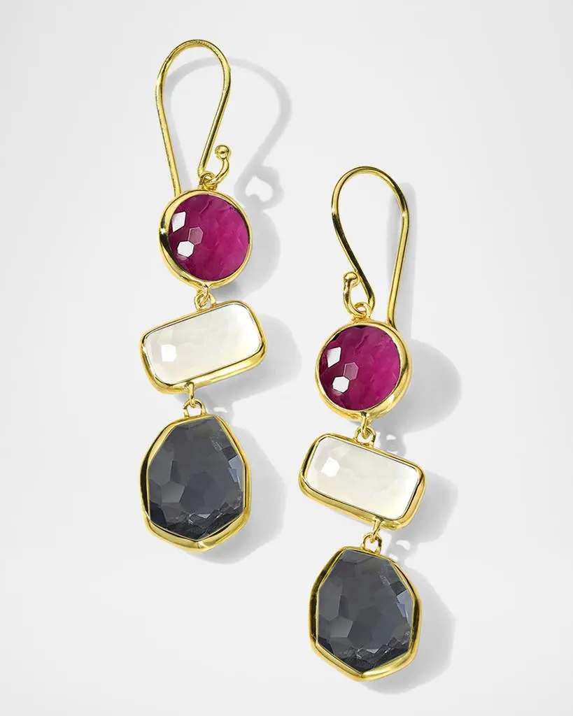 Ippolita 18K Rock Candy 3-Stone Drop Earrings in Siena