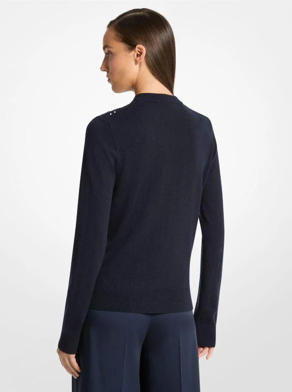 Michael Kors Floral Lace and Cashmere Cardigan 2