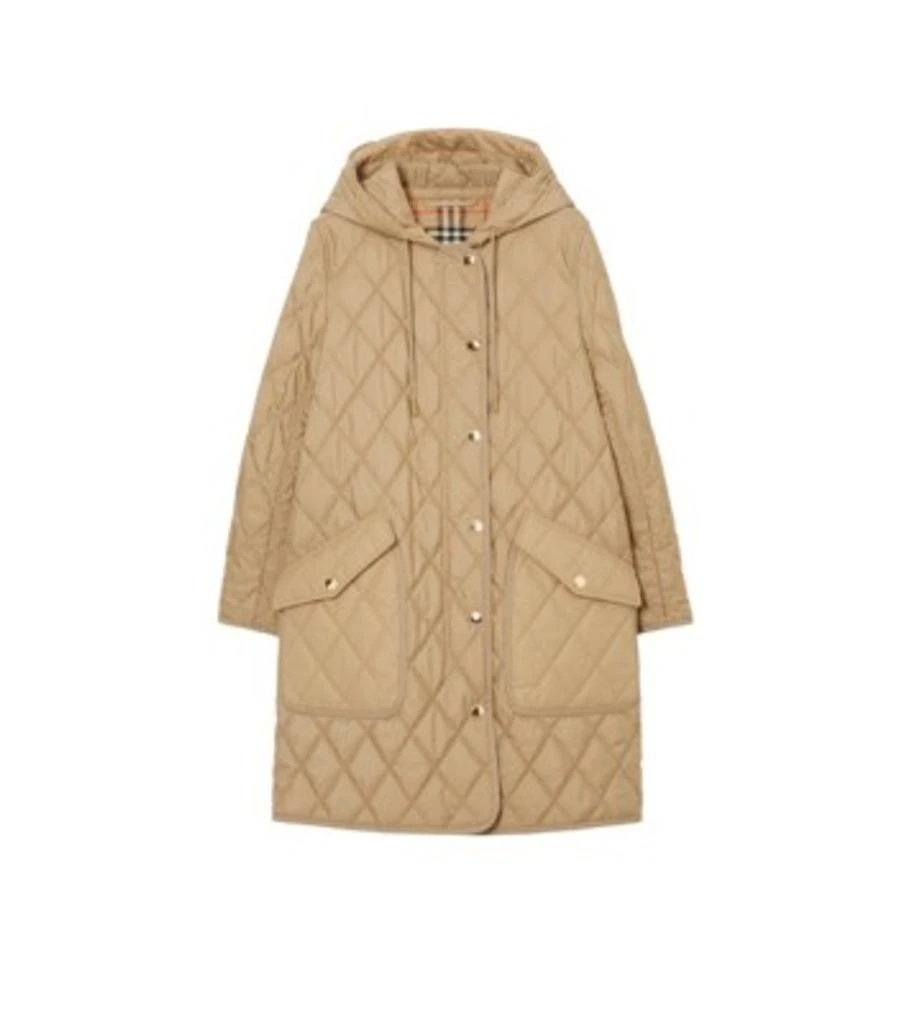 Burberry Diamond quilted thermoregulated hooded coat 1