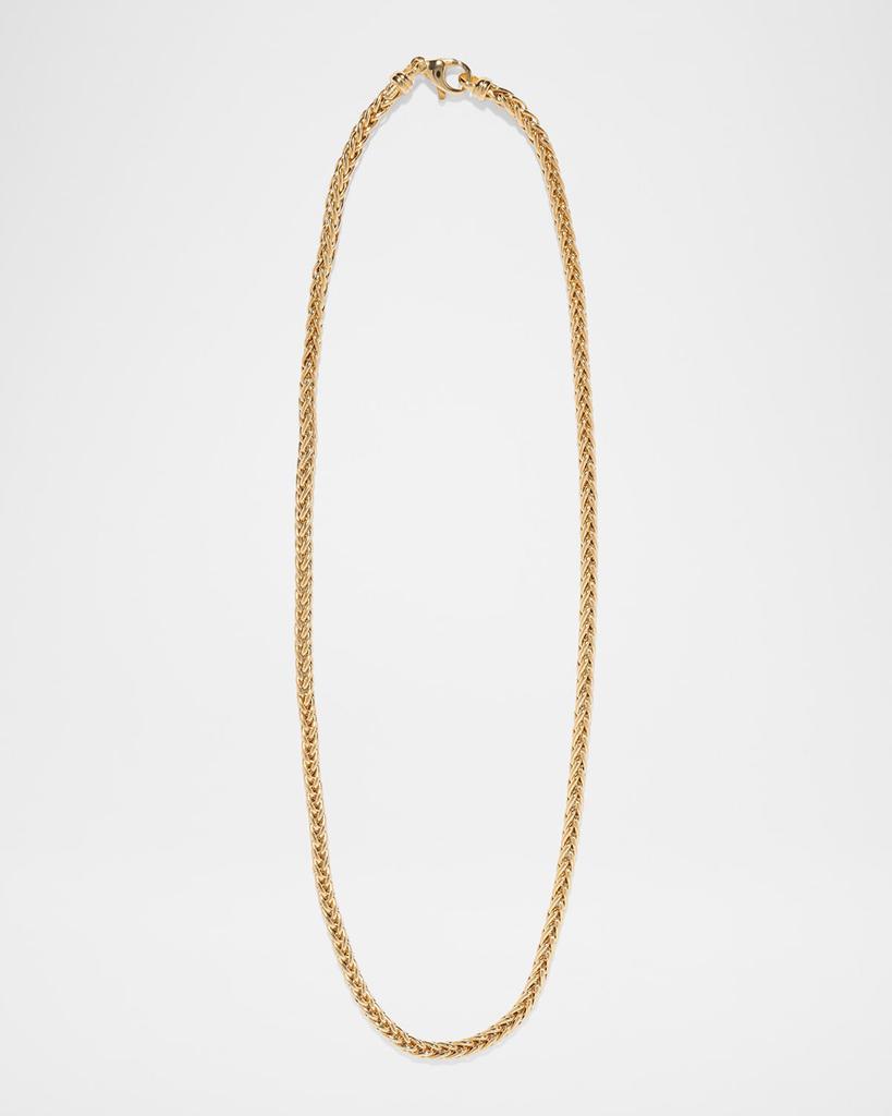 Azlee 18K Small Woven Chain Necklace