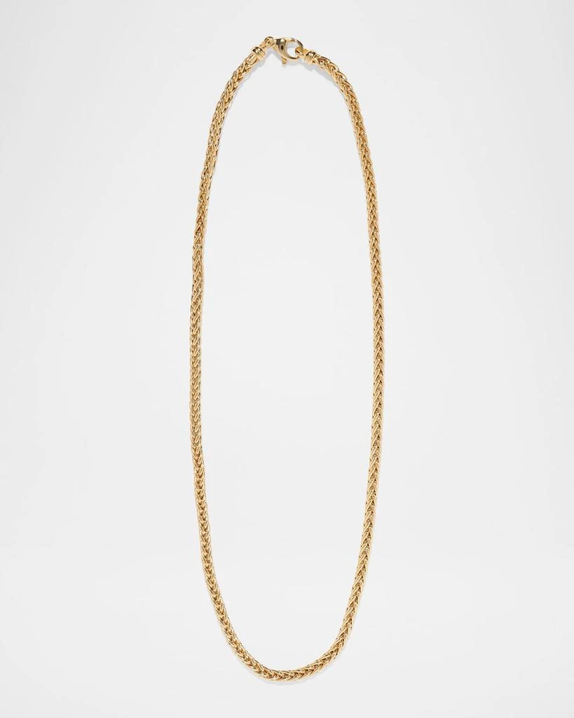 Azlee 18K Small Woven Chain Necklace 1