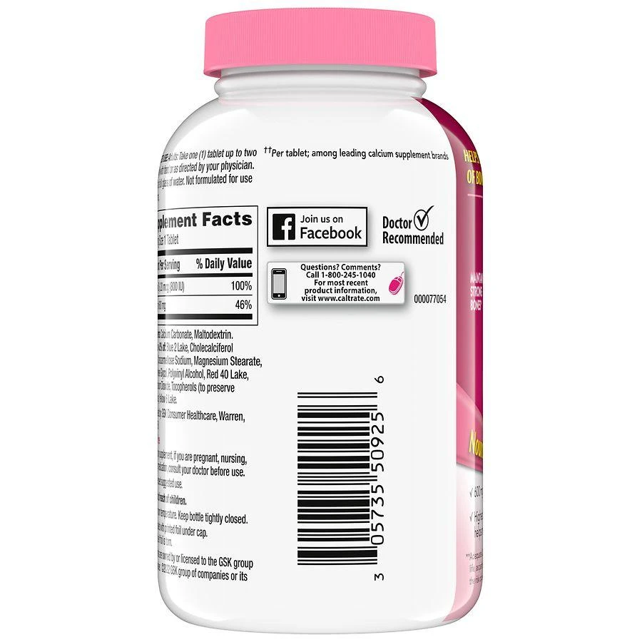 Caltrate Calcium and Vitamin D Supplement Tablets 2