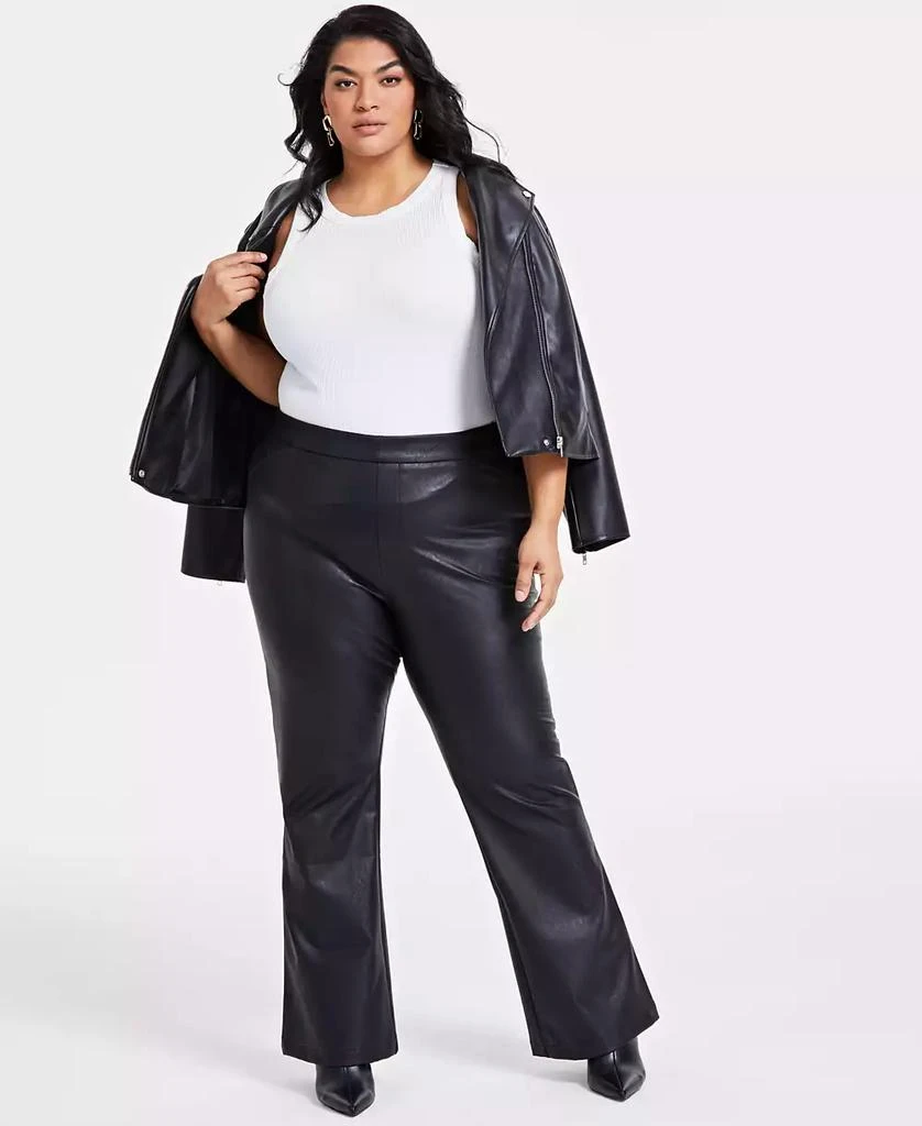 INC International Plus Size Faux-Leather Pants, Created for Macy's 1