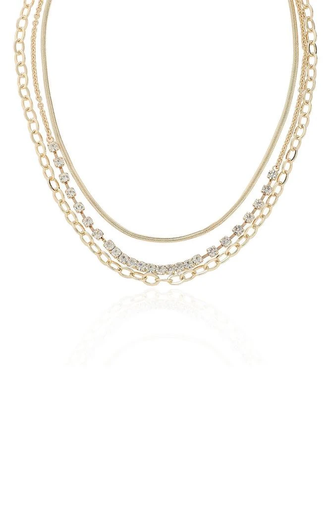 Ettika Jewelry Crystal Layered Chain Necklace