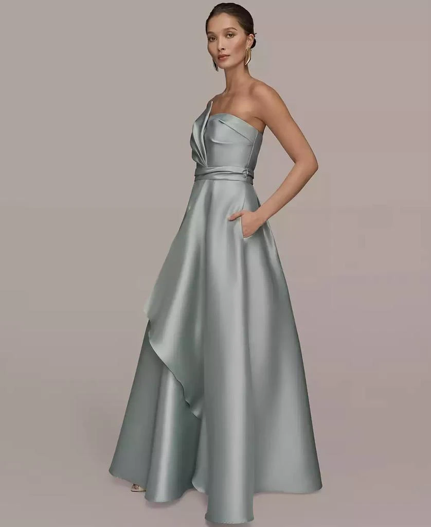 Donna Karan Women
s Strapless Asymmetrical Ball Gown 3