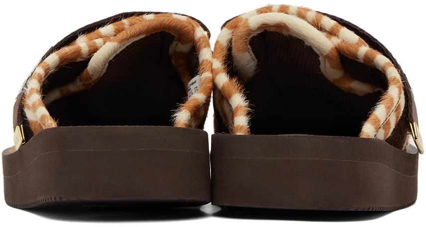 Suicoke Brown & White ZAVO-VHL Sandals 2