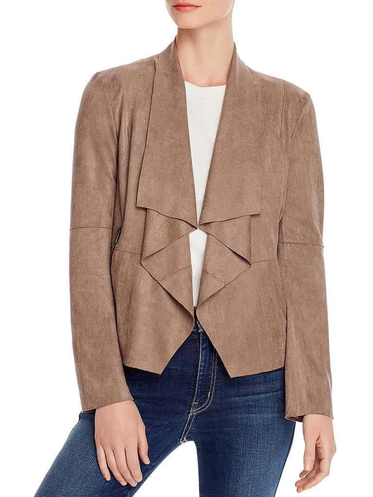 Bagatelle Womens Faux Suede Drape Jacket 4