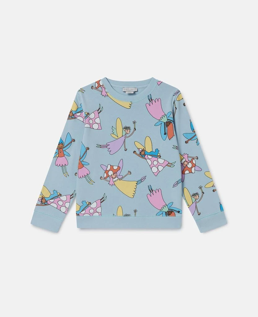Stella McCartney Stella McCartney - Fairies Print Crewneck Sweatshirt, Blue, Size: 2 1